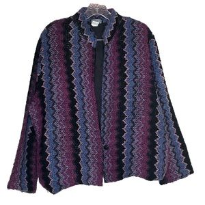 Harlow Vintage Mohair/Wool Blend Blazer, Sweater,‎ Size 42, EUC